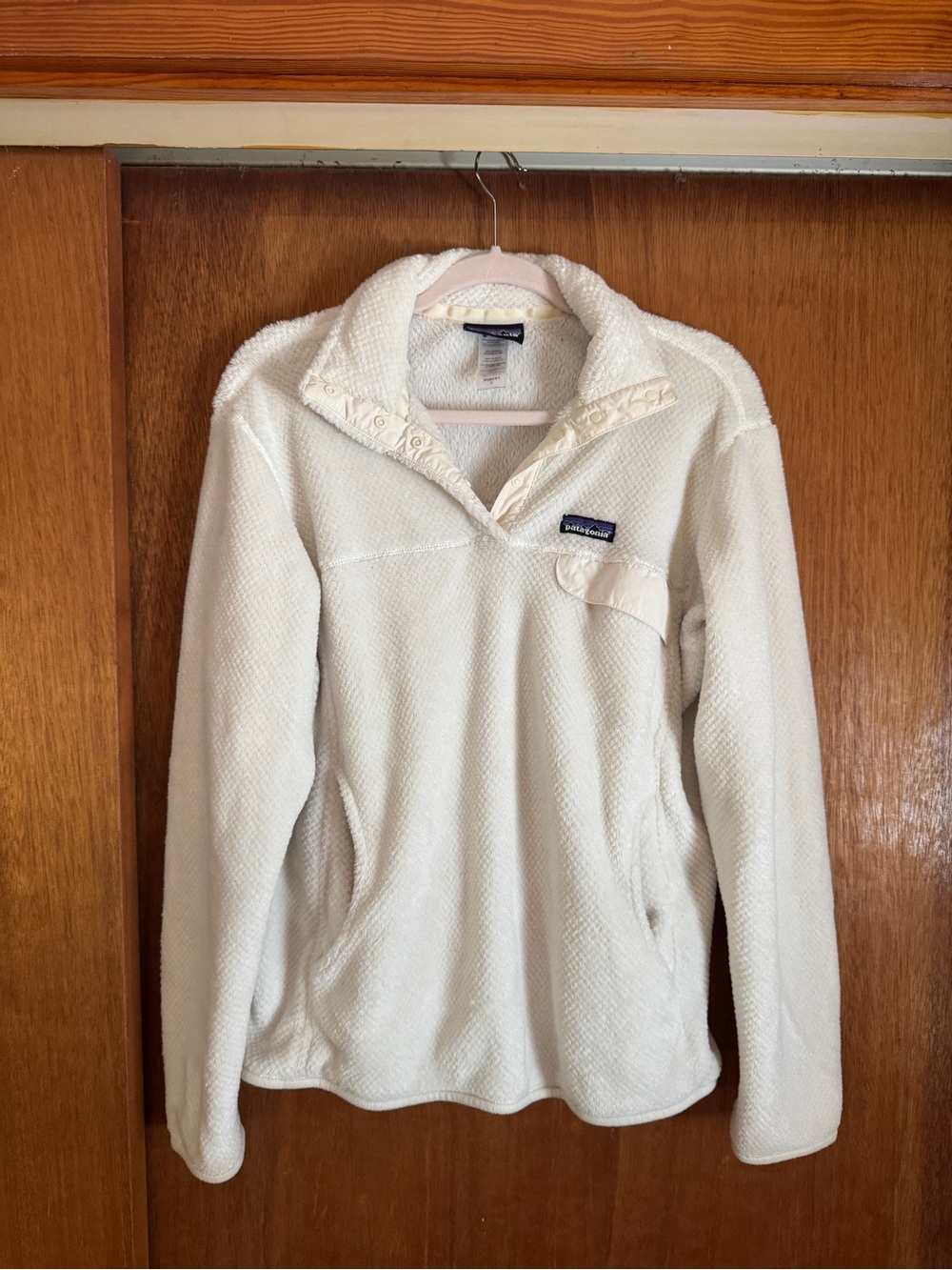 Patagonia Cream Sherpa Pullover Fleece Jacket